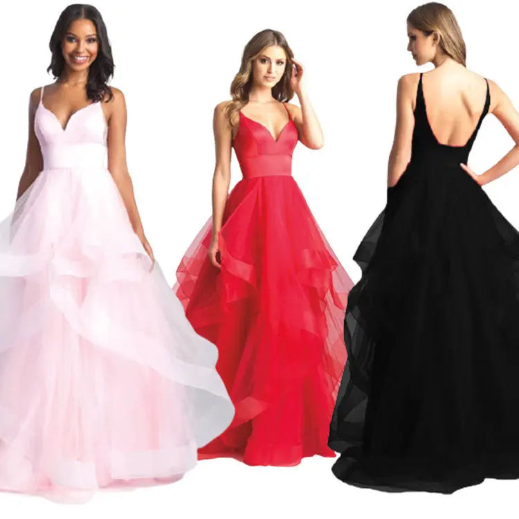 Women's Dress Banquet Temperament Red Niche High-end Advanced Texture Black Year - Ocean Vault