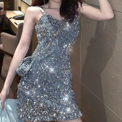 Temperament Nightclub Disco Waist-tight Slim Looking Base Short Skirt For Women - Ocean Vault