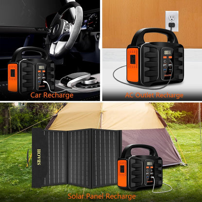 Portable Power Station 150W 155Wh 42000mAh Solar Generator For Road Trip