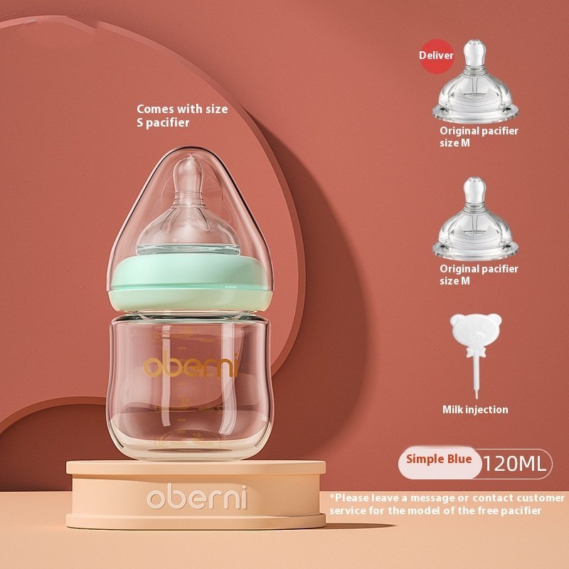 Newborn Wide Bore Glass Bottle 120 150ML