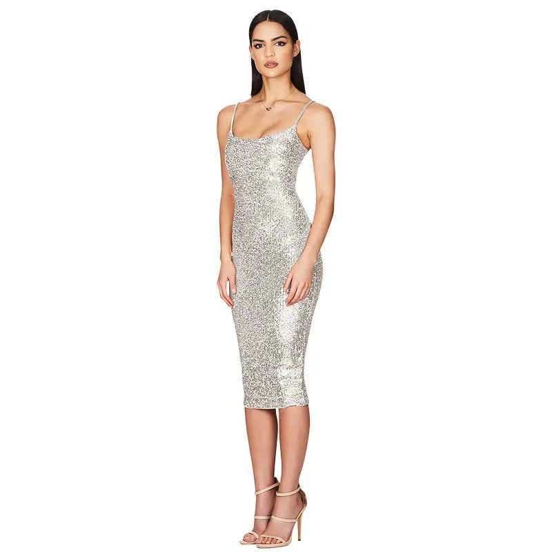 Dress Women's Sleeveless Backless Sling - Ocean Vault