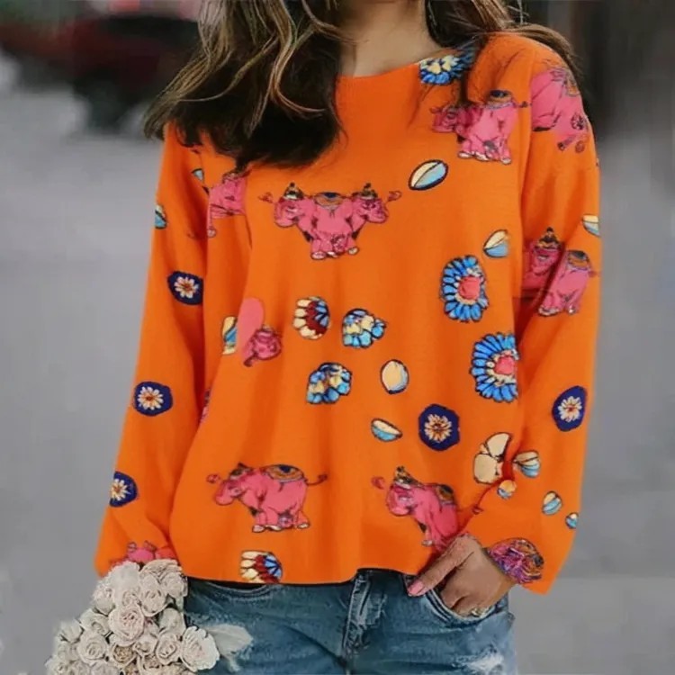 Digital Printed Women's Sweater