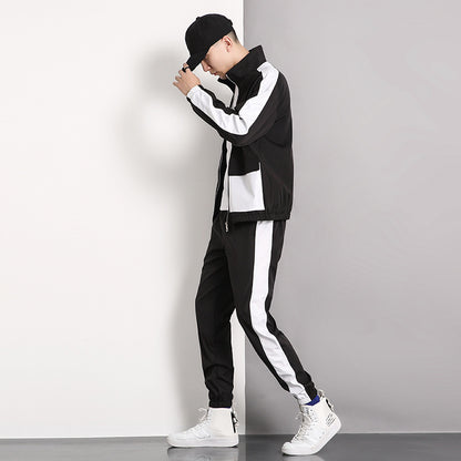 Slim-fit stand-collar casual suit sportswear