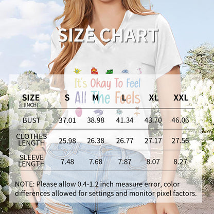 Women's V-Neck Colorful Letter Slogan T-Shirt Casual Short Sleeve Summer Top