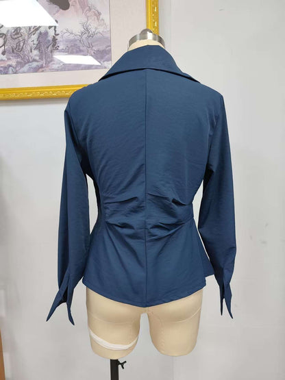 Waist-tight Fashionable Irregular All-match Short Top