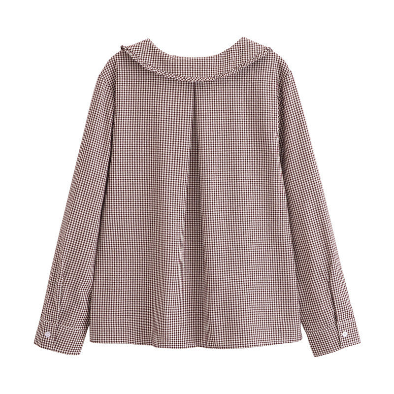 Peter Pan Collar Single-breasted Shirt For Women