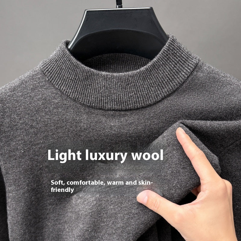 Men's Knitwear Solid Color Long Sleeve Half Turtleneck
