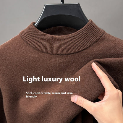 Men's Knitwear Solid Color Long Sleeve Half Turtleneck