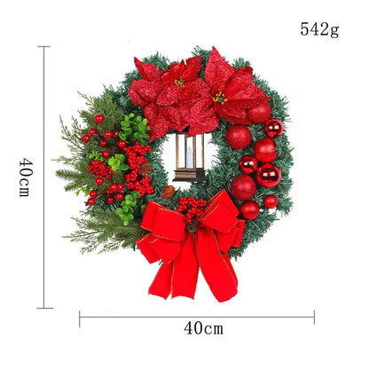 Christmas Light Wreath Door And Window Decoration Vine Ring - Ocean Vault
