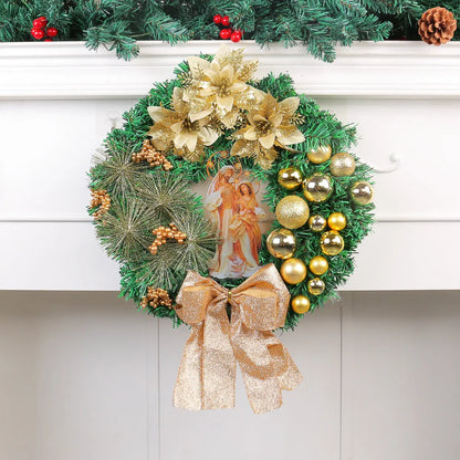Christmas Light Wreath Door And Window Decoration Vine Ring - Ocean Vault