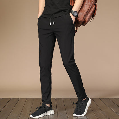 Summer New Ice Silk Casual Pants Men