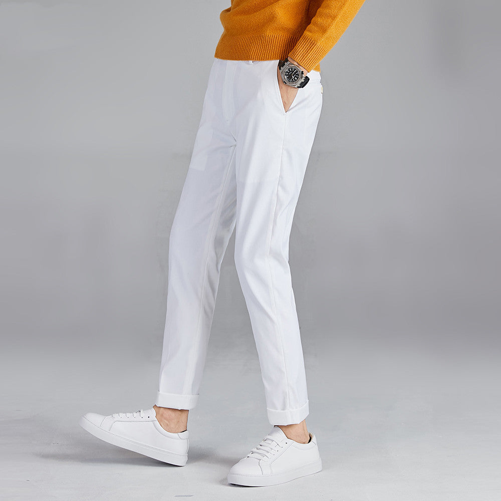 Men's white cropped pants