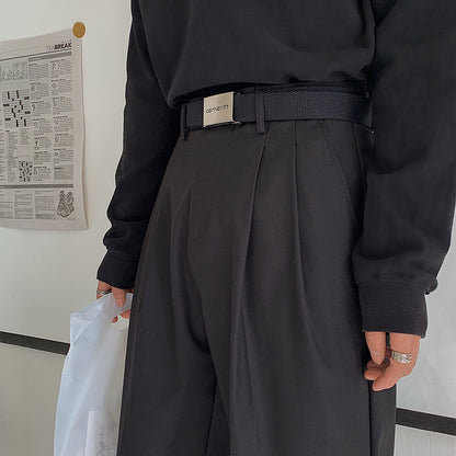 Straight men with wide leg pants