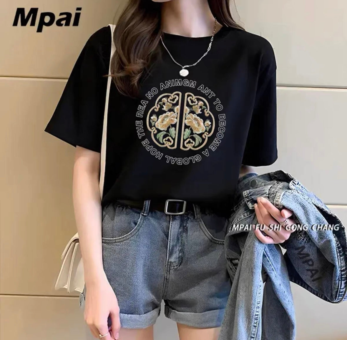 Pure Cotton Summer Short-sleeved T-shirt Chinese Style Fashionable And Stylish