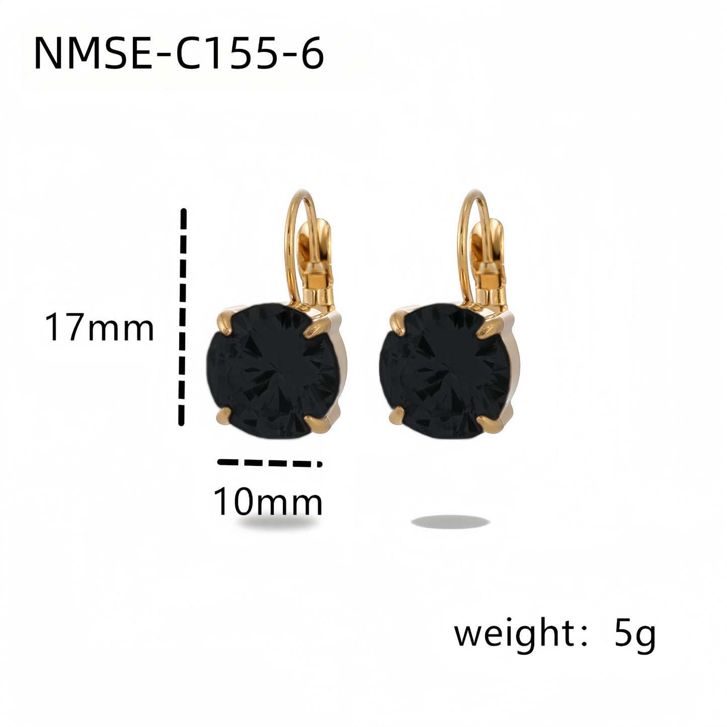 Fashionable Simple Four-claw Single Diamond Stainless Steel Women's All-match High-grade Earrings