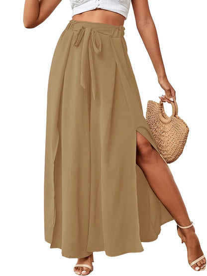 Simplicity Solid Color Skirts Khaki