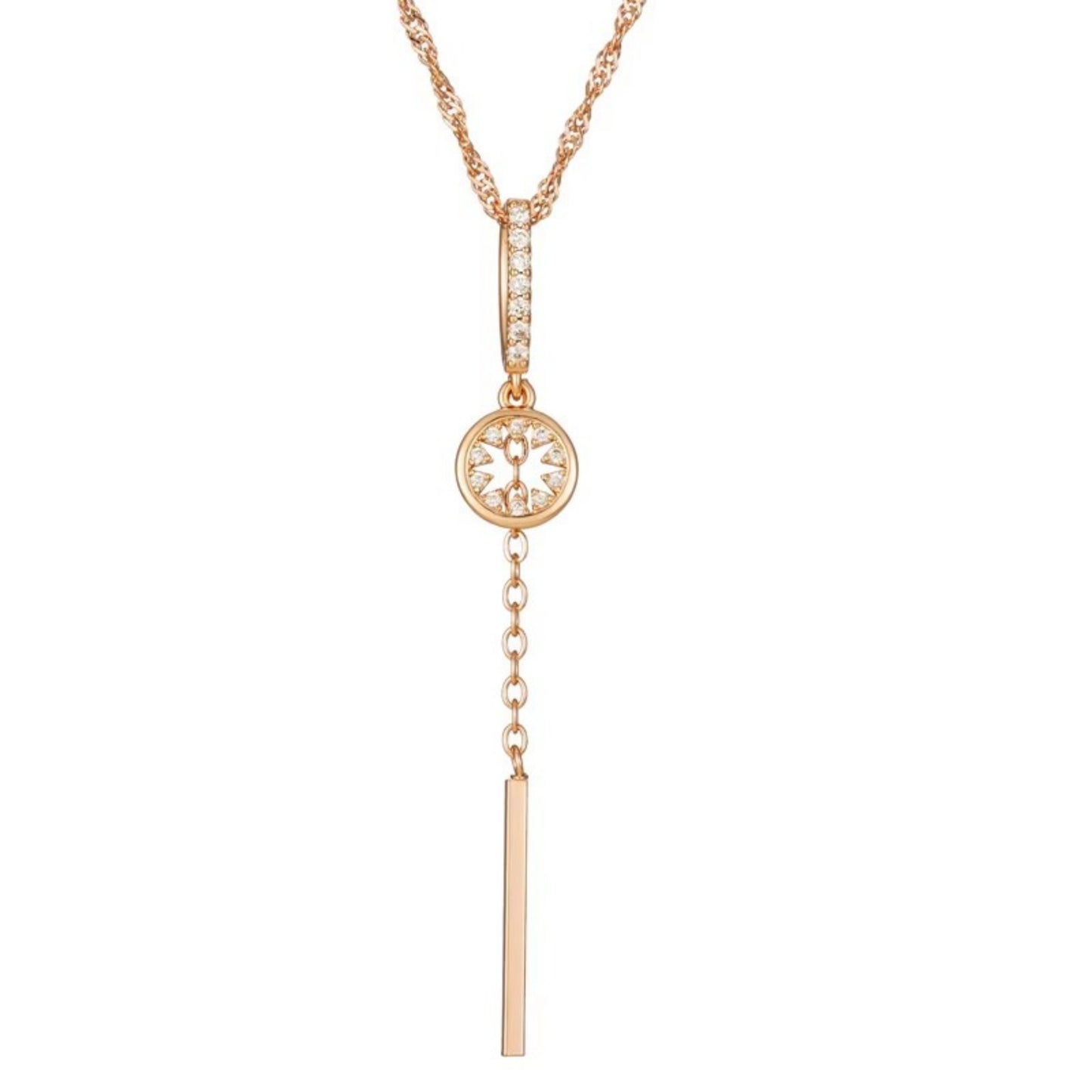 European And American Trendy Earrings Women's Diamond Personality 585 Rose Gold