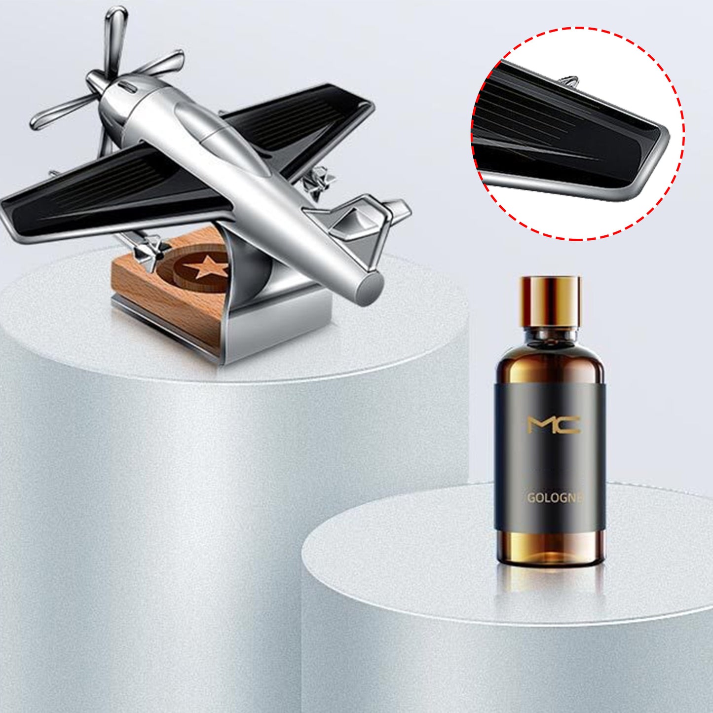 Car Perfume Interior Solid Decoration Solar Airplane Ornaments
