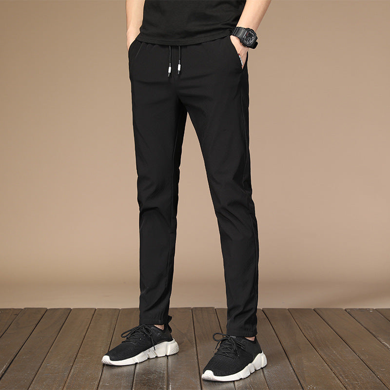 Summer New Ice Silk Casual Pants Men