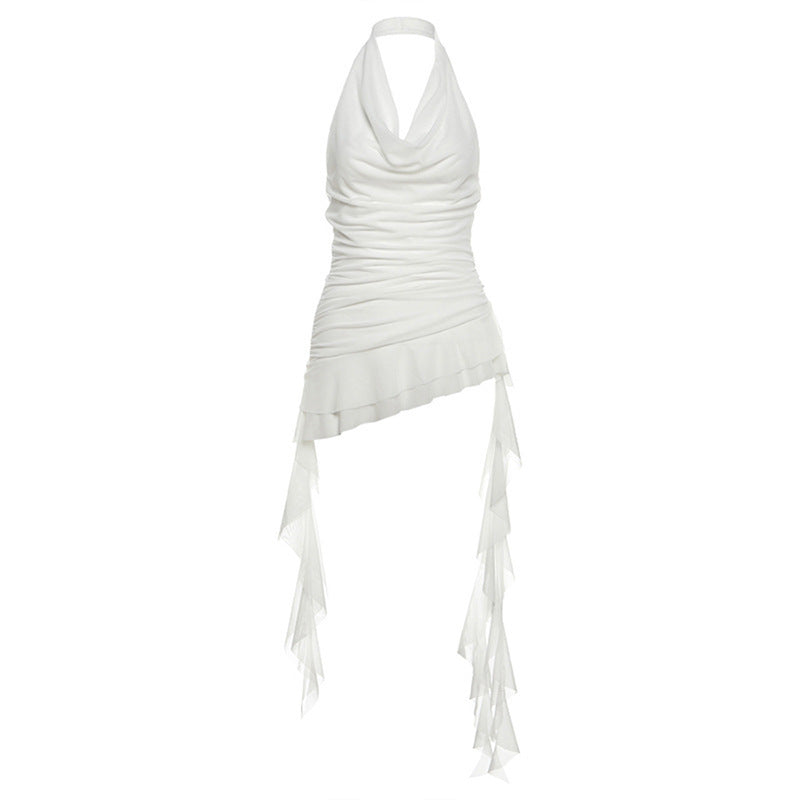 Women's Fashion Swing Collar Backless Halter Sleeveless Vest