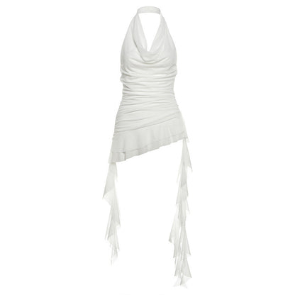 Women's Fashion Swing Collar Backless Halter Sleeveless Vest