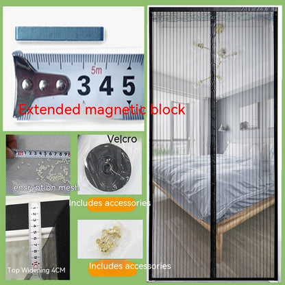 Decorative Magnetic Magic Door Curtain Stickers Punch-free Household