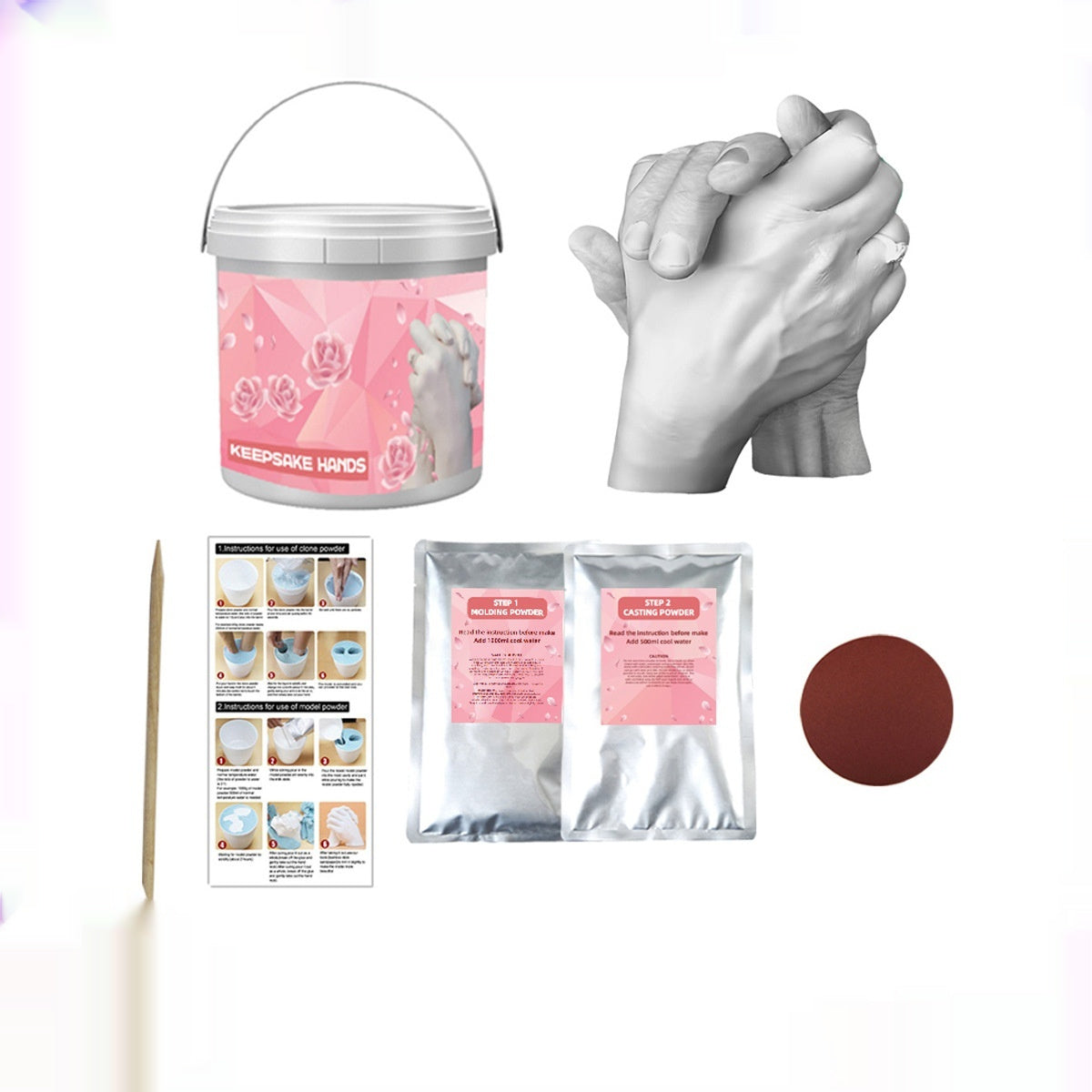 Couple Hand Mold Gypsum Powder Valentine's Day Gift