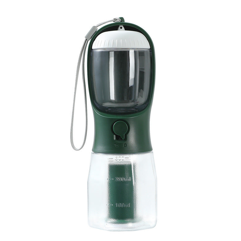 Dog Water Cup Drinking Food Garbage Bag Three-in-one Portable Bottle