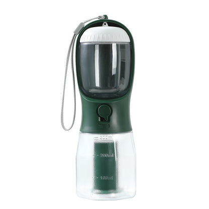 Dog Water Cup Drinking Food Garbage Bag Three-in-one Portable Bottle