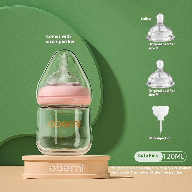 Newborn Wide Bore Glass Bottle 120 150ML