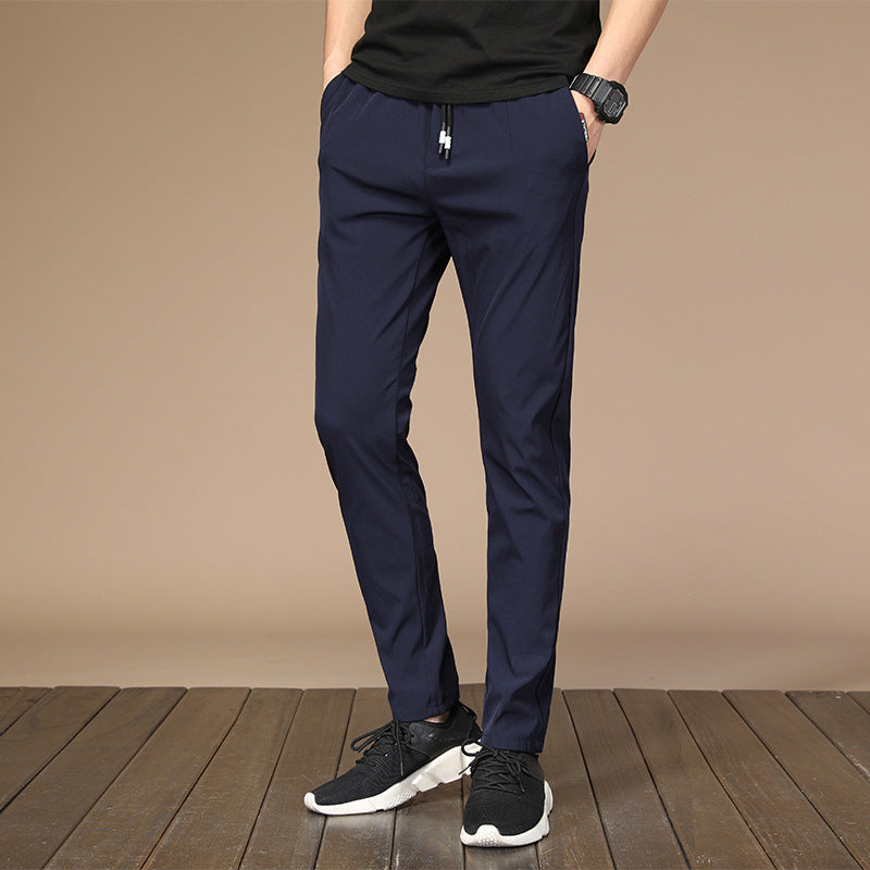 Summer New Ice Silk Casual Pants Men