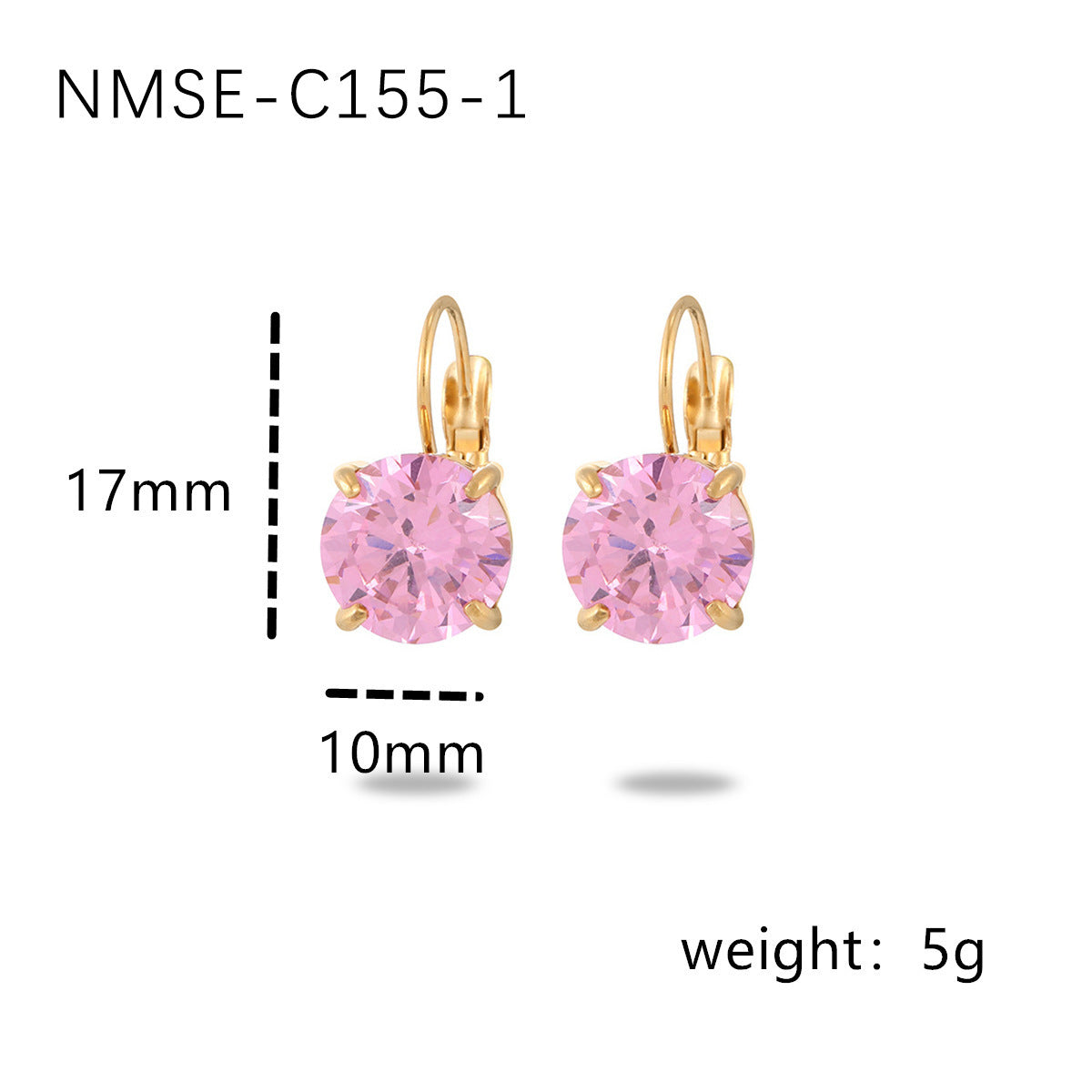 Fashionable Simple Four-claw Single Diamond Stainless Steel Women's All-match High-grade Earrings