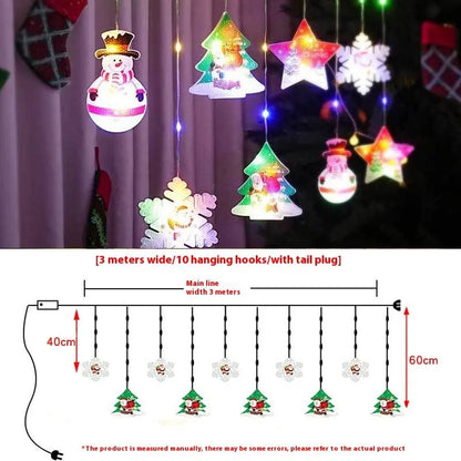 Painted Christmas Curtain Lights Holiday Layout Rubber-covered Wire Ambience Light - Ocean Vault