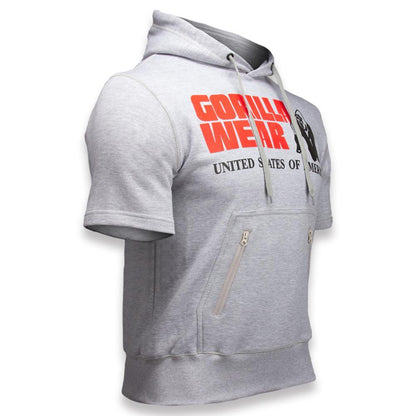 Casual fitness tight hooded short sleeve sportswear