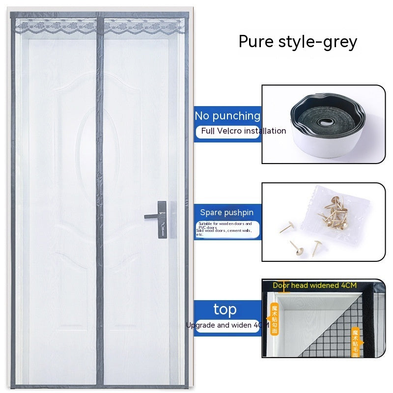 Decorative Magnetic Magic Door Curtain Stickers Punch-free Household