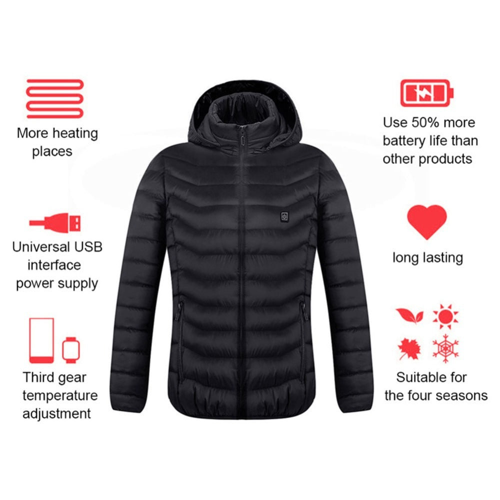 New  Electric Jacket Cotton Coat Heater Thermal Clothing for Winter