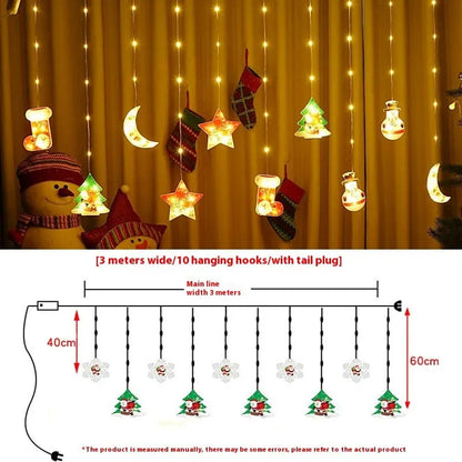Painted Christmas Curtain Lights Holiday Layout Rubber-covered Wire Ambience Light - Ocean Vault
