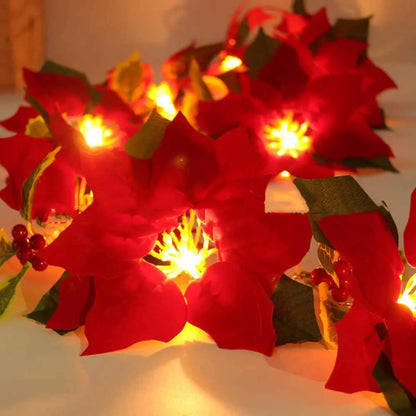 Door Frame Escalator Decoration Red Flower String Lights - Ocean Vault