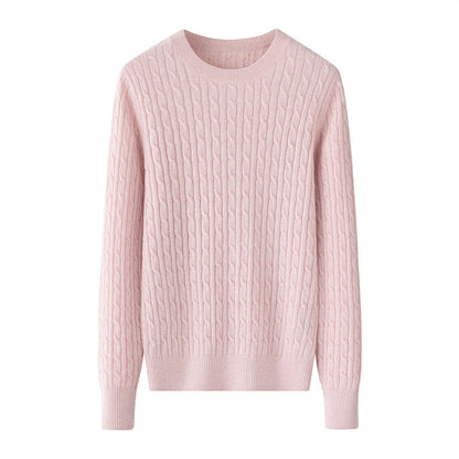 Round Neck Sweater Women's Pure Cashmere Sweater