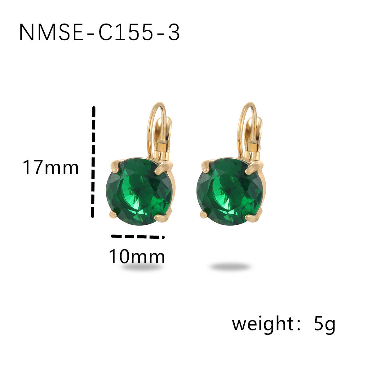 Fashionable Simple Four-claw Single Diamond Stainless Steel Women's All-match High-grade Earrings