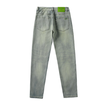 Casual Stretch Nostalgic Micro Ha Pencil Pants Youth Jeans Men