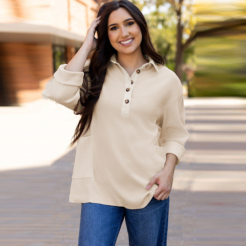 Pullover Round Neck Long Sleeves Top Women's European And American Loose Sweater