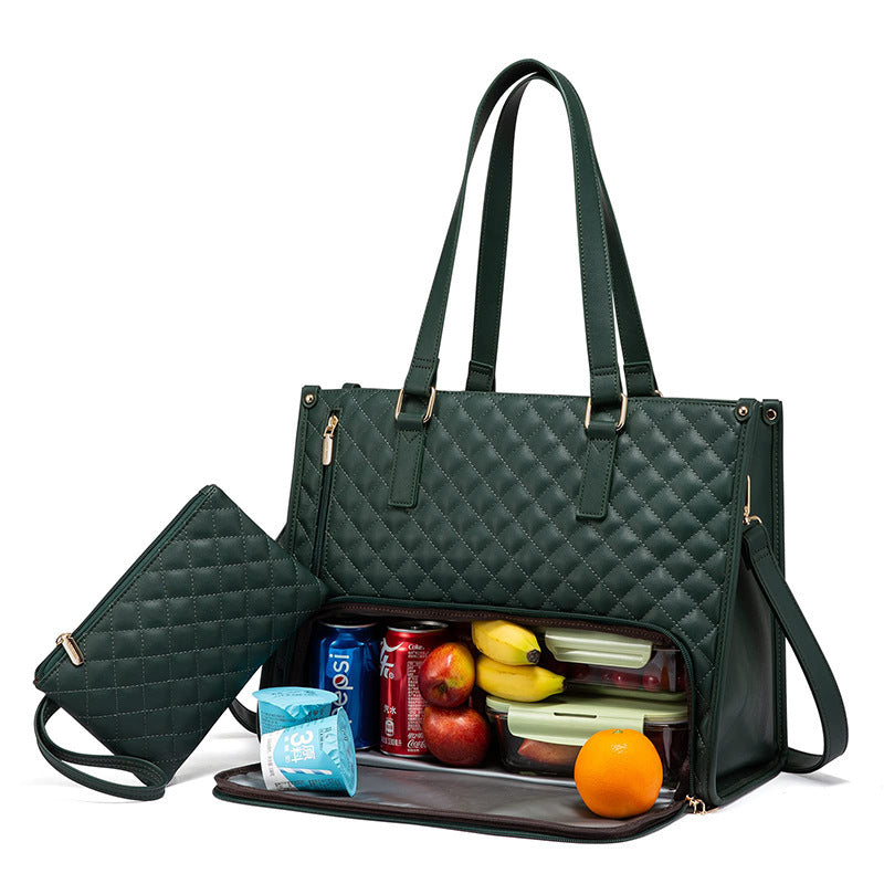 Fashionable Lunch Tote Hand Bag with Thermal Insulation for Lunch Box