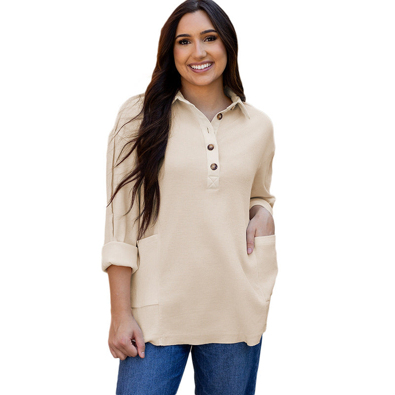 Pullover Round Neck Long Sleeves Top Women's European And American Loose Sweater