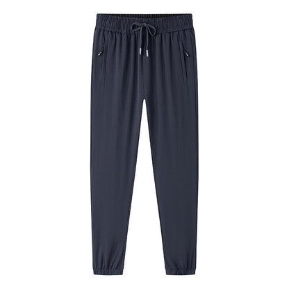Loose Elastic Quick-drying Straight Ankle Tied Sports Pants