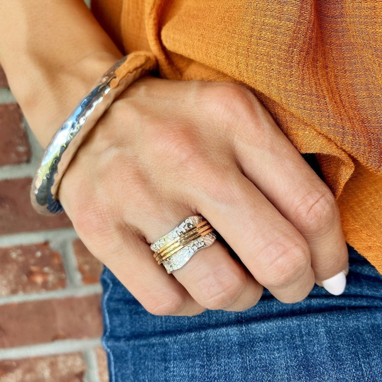 Rotating Pattern Ring For Women