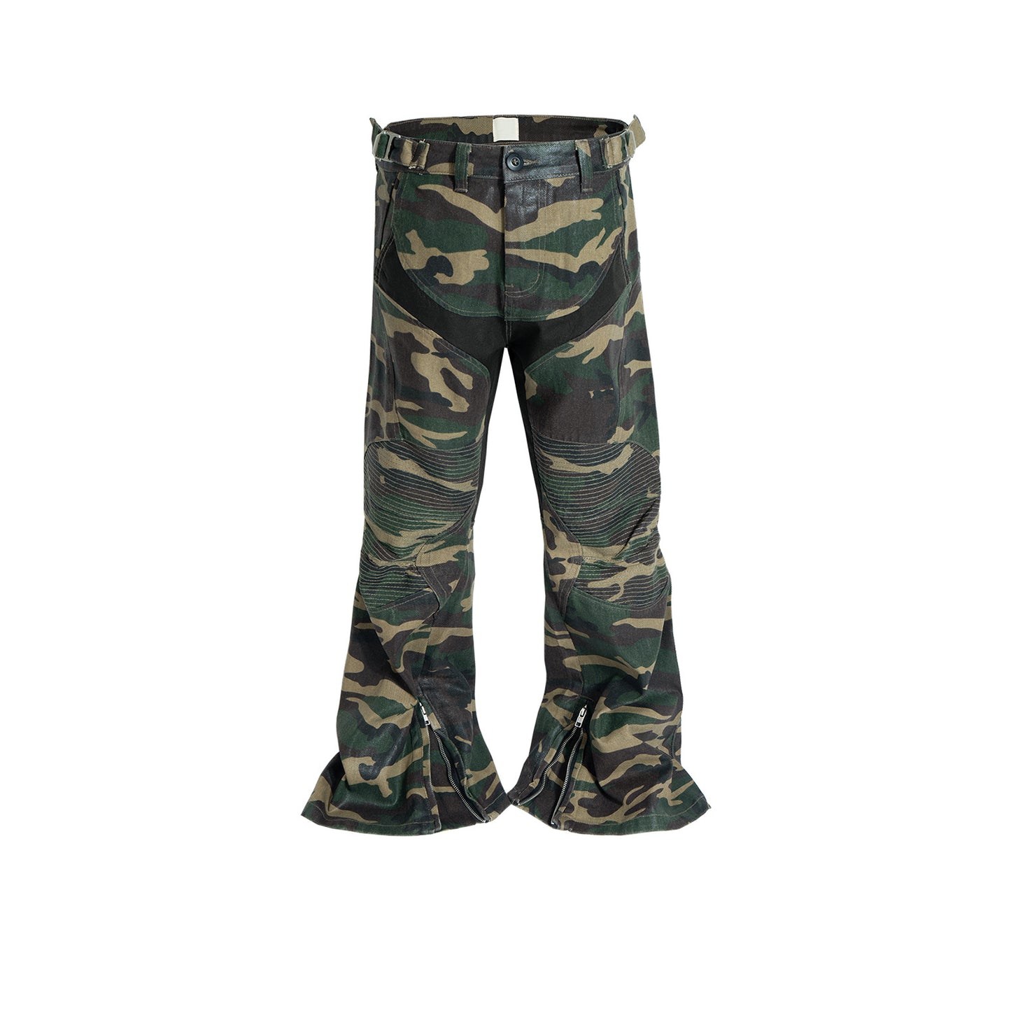 Men's Same Stitching Design Zipper Wide Leg Pants