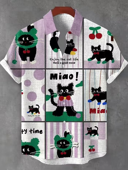 Fashion Personality Men's Art Pattern Shirt