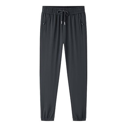 Loose Elastic Quick-drying Straight Ankle Tied Sports Pants