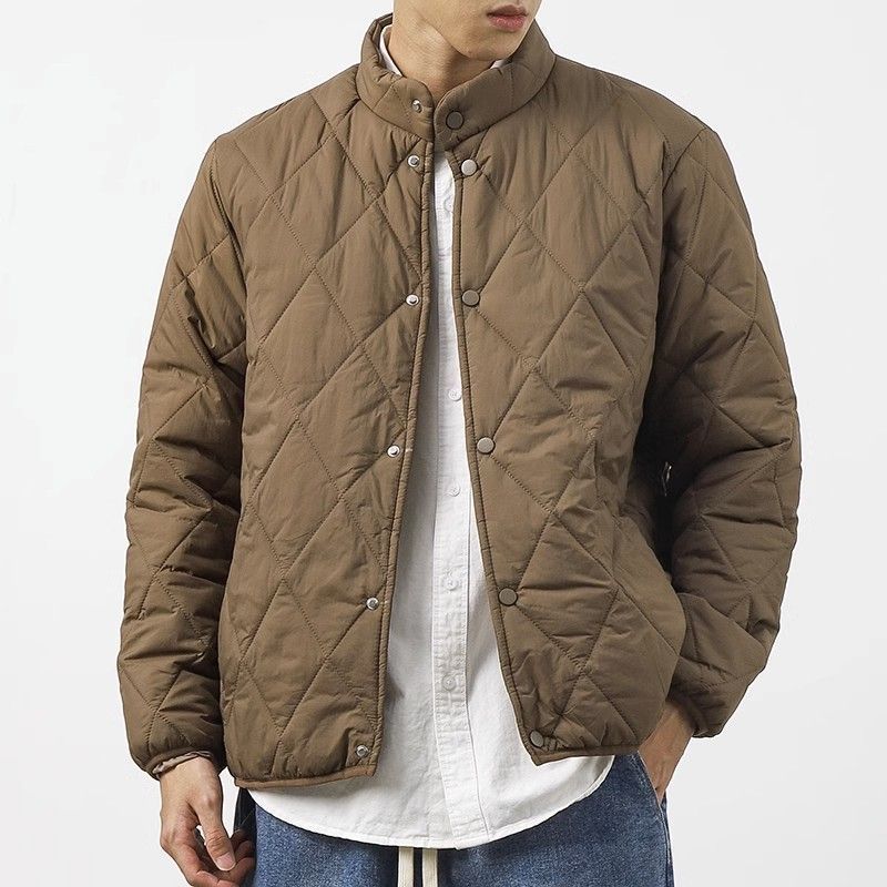 Men's Thickened Winter Warm Diamond Lattice Cotton-padded Jacket